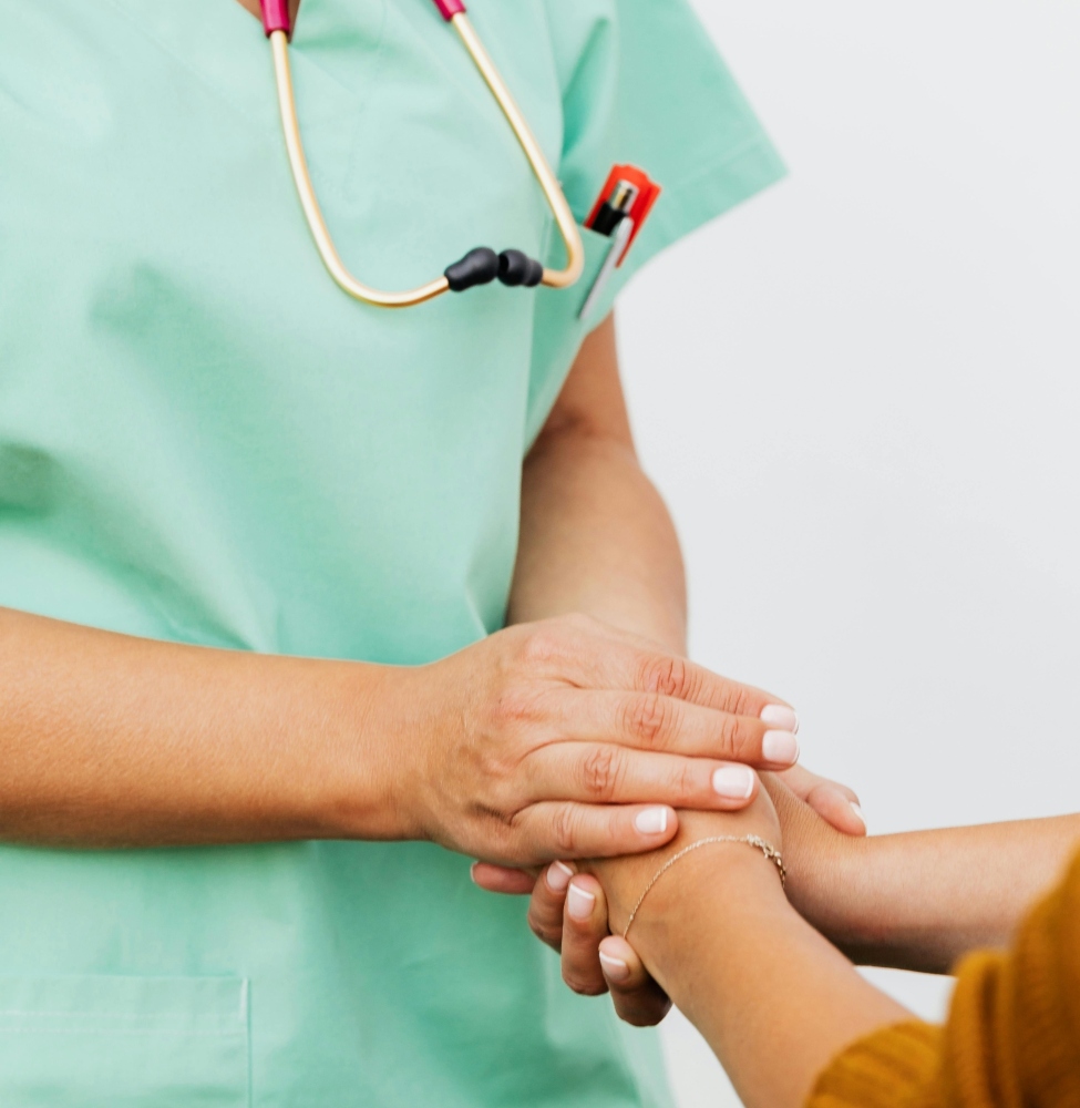Doctor talking to patient about Ketamine Infusion Therapy.
