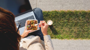 Woman who is learning how is orthorexia different from healthy eating.